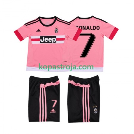 Billiga Fotbollströjor Juventus Cristiano RONALDO 7 2015 2016 Retro Barn Borta tröja Kortärmad